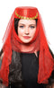 Red Princess Veil Hat